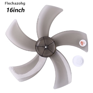 [flechazohg] hoja de ventilador de plástico de 16 pulgadas, cinco hojas con tapa de tuerca para ventilador de pedestal caliente