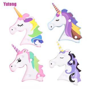 [Yutong] lámpara de unicornio 3D LED luz de noche para decoración del hogar dormitorio mesa luz LED niños