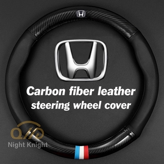 Cubierta de volante de cuero de fibra de carbono para Ser aplicable Honda CITY JAZZ CIVIC HRV CRV BRV Accord