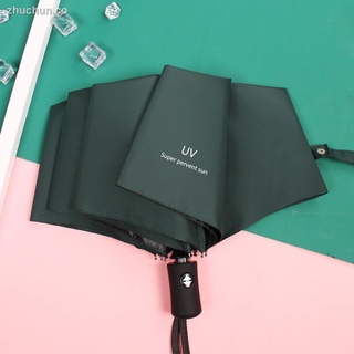 ♂Compre uno y llévese uno gratis paraguas automático plegable paraguas grande de tres pliegues lindo lluvia y sol paraguas de sol de doble uso protección UV (7)