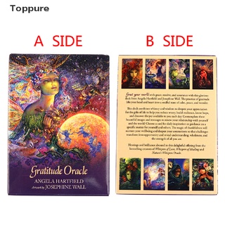 [Toppure] 1Box Gratitude Oracle Cards Tarot Card Prophecy Divination Deck Party Board Game . (4)
