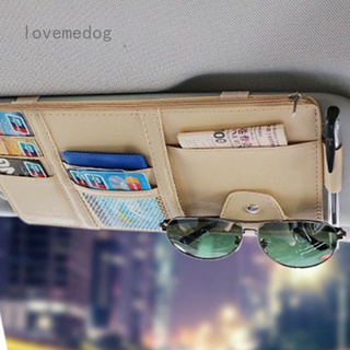 Lovemedog organizador de coche bolsa parasol visera bolsa de almacenamiento de gafas de sol titular de la tarjeta organizador de coche
