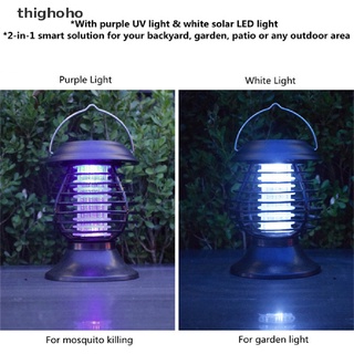 Thighoho Solar Mosquito Killer Lamp Outdoor Pest Fly Bug Insect Zapper Trap Lamp Light CO