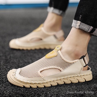 Xingtai Zapatos Industria ; Nueva Mano Cosida Casual Sandalias De Los Hombres De Malla 70Kv