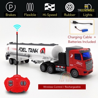 RC Commercial Truck Series with Rechargeable Batteries Oil Tanker Trailer Container Remote Control R/C Ready Stock