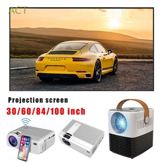 ACT High Quality Projector Cloth Portable Reflective Fabric Anti-light Screens 3D HD 30/60/84/100/120 inch Home Outdoor Office Simple Projectors Screen