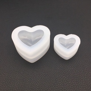 Lucky* molde de silicona espejo forma de corazón 3D artesanía suave DIY fabricación de joyas hecho a mano pastel Fondant resina epoxi moldes decoración Chocolate herramientas (6)