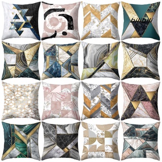 bilibili Color Block Triangle Geometric Pattern Pillow Case Cushion Cover Car Sofa Decor (3)