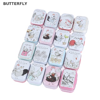 [mariposa] Colorido Mini caja de lata sellada tarro cajas de embalaje joyería caramelo pequeña caja de almacenamiento