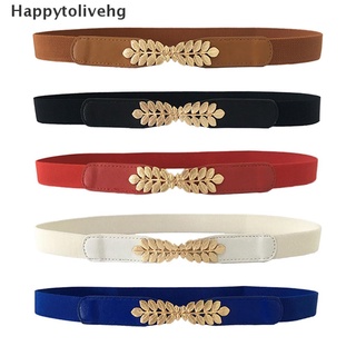 [happytolivehg] cinturón de cintura de moda para mujer, cinturón elástico estrecho, hebilla delgada, cintura nueva [caliente] (1)