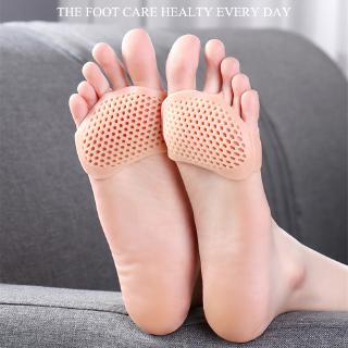 1 Par de plantillas de silicona suave para el antepié/cojín de masaje de pies invisible para alivio del dolor ortopédico/almohadilla antideslizante para zapatos de tacón alto (3)