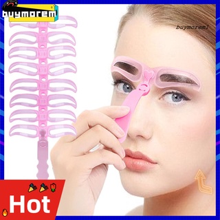 BUYME 8Pcs Eyebrow Stencils Brow Rulers Professional Grooming Drawing Card Guides