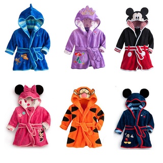 Niño bebé Mickey patrón camisón niña niños sirena patrón albornoz+cinturón moda Casual ropa hogar 3-8 años de edad (1)