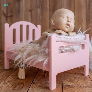 Guu accesorios De fotografía recién nacidos muebles De madera Cama cuna Rosa fotos Tiro Posing accesorios Para bebés bebés
