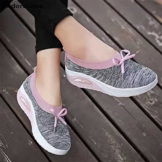 [alg] Zapatillas de deporte de malla planas para caminar de boca poco profunda mocasines zapatos suaves dedo del pie redondo plano (1)