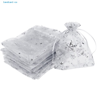 landianl - delicada bolsa de embalaje de copo de nieve para joyas, resistente al desgarro, suministros de fiesta (8)