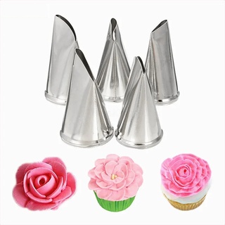 5 pzs boquillas para glaseado de crema de pétalos de rosa/boquillas para hacer flores/herramienta de decoración de pasteles