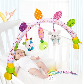 Juguetes móviles musicales para recién nacidos de uso seguro para cama cuna cochecito de peluche sonaja juguetes [Hugbaby] (1)