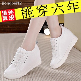 Tenis blancos De suela gruesa 2021 nuevos zapatos De Primavera y otoño para mujer/zapatos De cuero/deportivos/De ocio