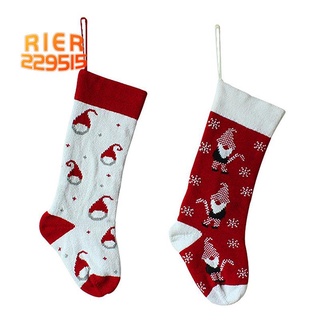 2pcs navidad medias santa claus regalo calcetines bolsa de caramelo árbol de navidad decoración colgante para vacaciones fiesta decoración del hogar