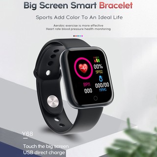 Y68 Bluetooth recargable reloj inteligente reloj calorías frecuencia cardíaca sueño Monitor (3)