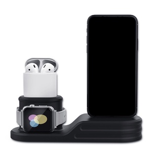 Cargador inalámbrico rápido Qi 3 en 1 para iPhone 12/11 Pro/XS MAX/X/XR/8/carga para Apple Watch Airpods Pro 2