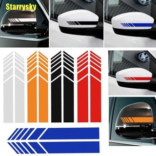 [Starrysky] 2 pegatinas para espejo retrovisor de coche, estilo de coche, pegatinas laterales, rayas (1)