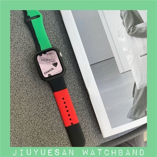 Nueva correa de Color de costura para Apple Watch Apple silicona Iwatch2/3/4/5/6/Se correa personalidad iwatch caso