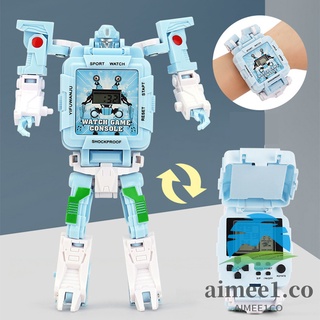 Reloj de juego con tetris juego ,Reloj Para Niños Transformers Robot con consola de juegos,Juguetes De Niños (2)