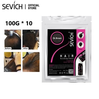Fibra capilar Recambio de fibra de construcción de cabello SEVICH 100g * 10