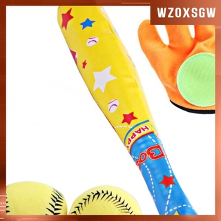 [wzoxsgw] Set de pelotas deportivas y 2 pelotas flexibles con tacos/guantes Para Desenvolp de béisbol/sandalias suaves
