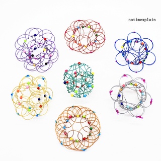 Ntp 3D colorido anillo de aro de Metal Mandala Loop DIY meditación niños juguete educativo (4)