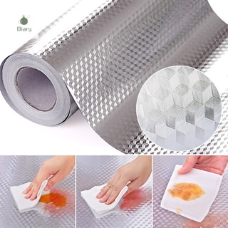 Papel Pintado Autoadhesivo Impermeable A Prueba De Aceite De Aluminio , Cocina , Estufa De Pared