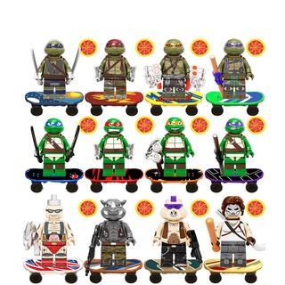 Figuras De Anime ❤Kf6125 Tmnt Ninja Ninja Figuras ninjas bloques De construcción con accesorios ladrillos juguetes Para niños niños regalo
