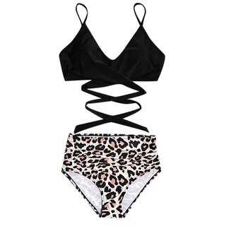 Conjunto de Bikini Sexy de leopardo con estampado Push Up baño traje de baño Cintura Alta traje de baño Desigyy.Br (7)