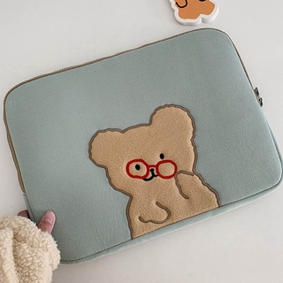 ONT moda portátil caso bolsa para gafas de dibujos animados oso Tablet funda interior bolsas 9.7 10.5 11 13 15 pulgadas (9)
