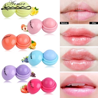 6 Colors Natural Fruit Essence Lip Balm, Ball Sphere Cracking Moisturizing Lipstick,Coc Cola Ball Lipstick Embellish