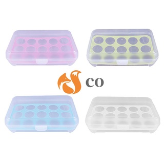 Dorio caja de almacenamiento de huevos de plástico 15 rejillas portahuevos cajas de cartón refrigerador cocina (1)