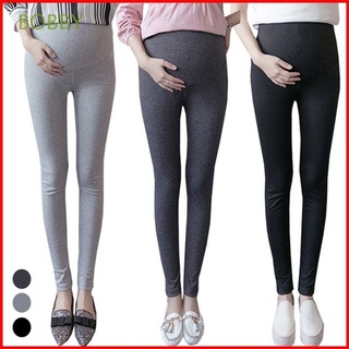 BOBBY Fitness mujeres embarazadas Color sólido embarazo Yoga pantalones Slim Leggings mujeres moda acogedor flaco cintura alta maternidad tela/Multicolor