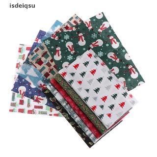 isdeiqsu 5/10pc navidad diy tela de algodón paquetes de costura cuadrado patchwork precortado chatarra co (5)