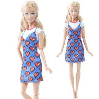 Camiseta con estampado De corazón Para muñeca Barbie accesorios