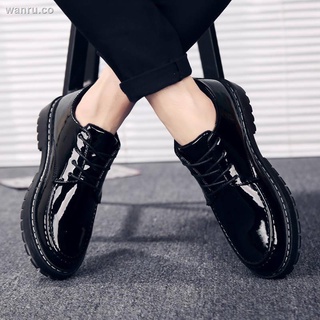 zapatos de cuero de los hombres versión coreana de la tendencia de los hombres s zapatos británicos trajes aumentado negro juventud negocios ronda dedo del pie de los hombres casual pequeño zapatos de cuero