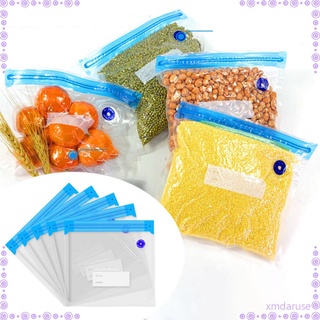 5 piezas reutilizables al vacío bolsas de almacenamiento de alimentos embalaje de alimentos al vacío sellador bolsa