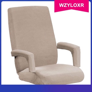 [Wzyloxr] funda resistente al agua para silla de oficina, respaldo alto, fundas para silla de ordenador giratoria Universal (4)