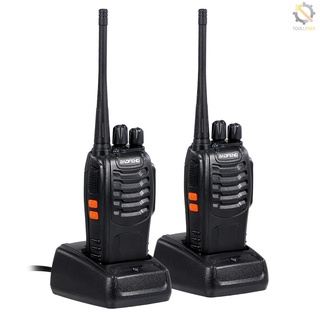 Baofeng BF-888S UHF 400-470MHz FM transceptor de dos vías Radio portátil de mano Walkie Talkie larga distancia 2PCS enchufe del reino unido