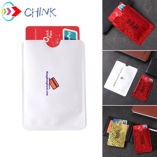 Chink 5PCS Smart Card titular RFID blindaje bolsas banco tarjetas conjunto de bloqueo lector de papel de aluminio blindaje antidegaussing protección antirrobo caso
