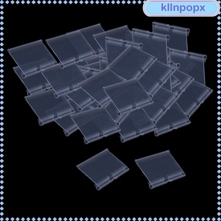 Kllnpopx 50-paquete soporte De pantalla Transparente De Etiquetas De Plástico Para Etiqueta De precio De venta mayorista/soporte De señal compatible con estantes