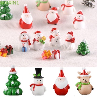HEEBII 1 PC DIY Miniature Snowman Micro Landscape Xmas Tree Christmas Accessory Gift Fairy Garden Deer Dollhouse Santa Claus Figurines