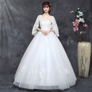 2021 extra grande tamaño grasa m200 kg novia vestido de novia adelgazante manga piso-longitud estilo coreano encaje piso-longitud flab