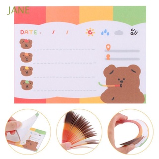 jane mensaje nota lindo bloc de notas plan de papel estudiante de dibujos animados de chocolate memo coreano flor tinta almohadilla de estudio nota venta lindo oso